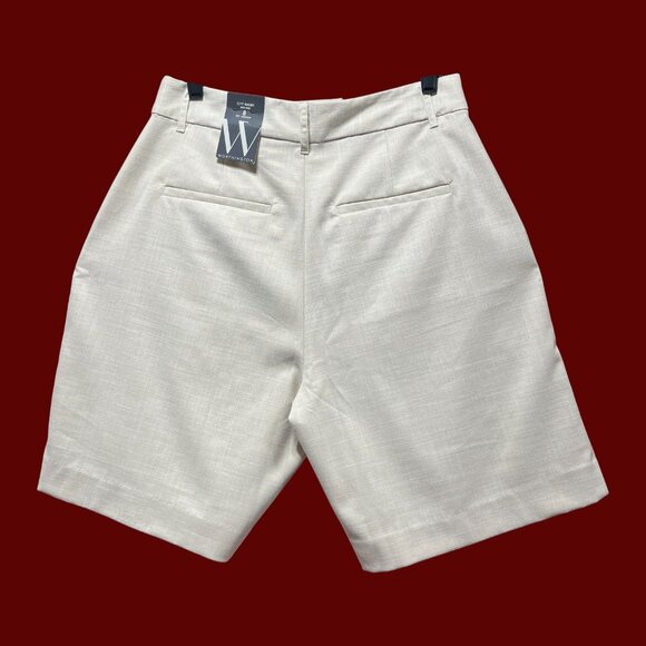 Worthington - Women's Mid-Rise 8.5" Inseam City Short - Beige - 8 - Picture 2 of 14